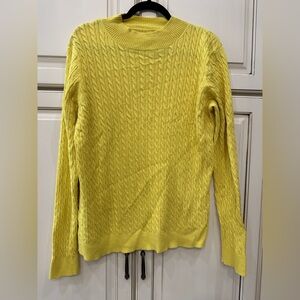 Amazon Essentials Vibrant Yellow Cable Knit Sweater